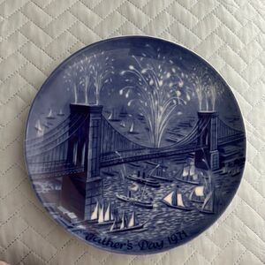 Berlin Father’s Day blue China plate 1971